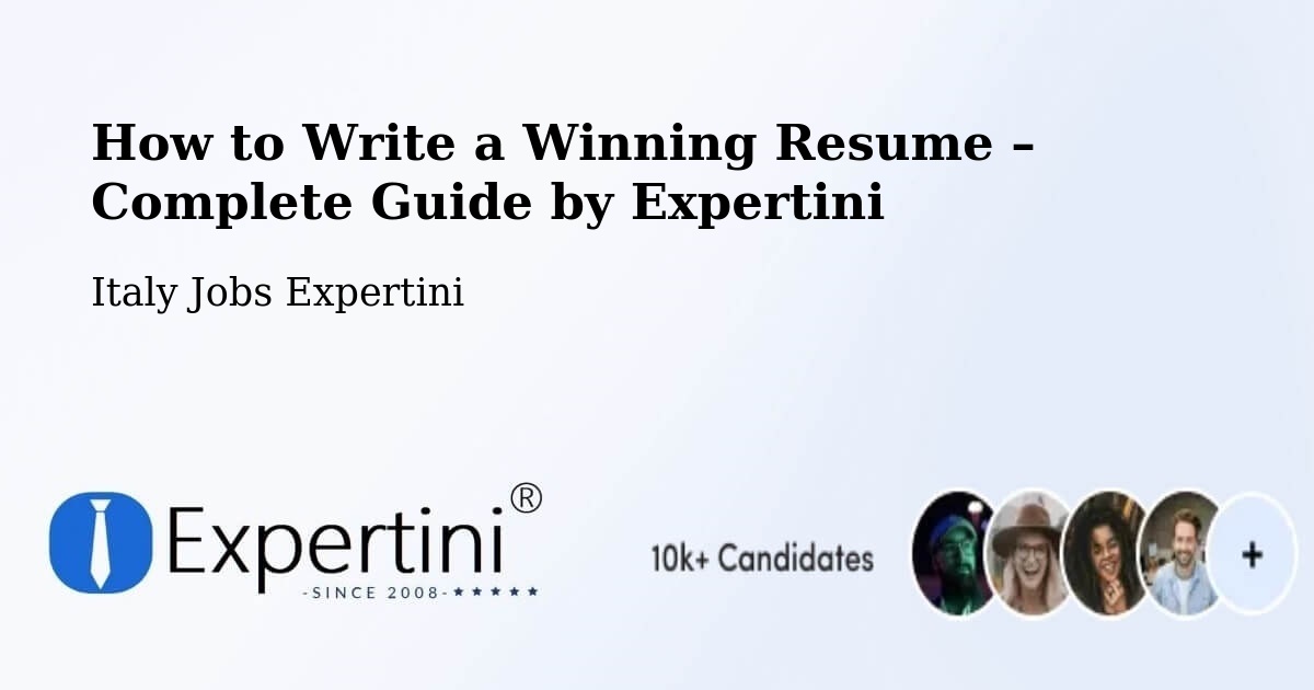 Resume Writing Guide for Job Seekers – Saluzzo - Saluzzo, Italy Jobs Expertini